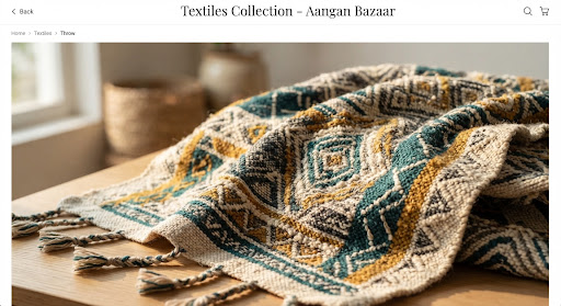Indigo Jali Throw
