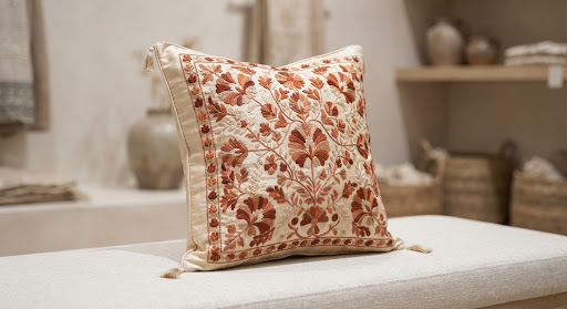 Phulkari Silk Cushion