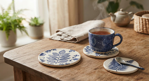 Vine Motif Coaster Set